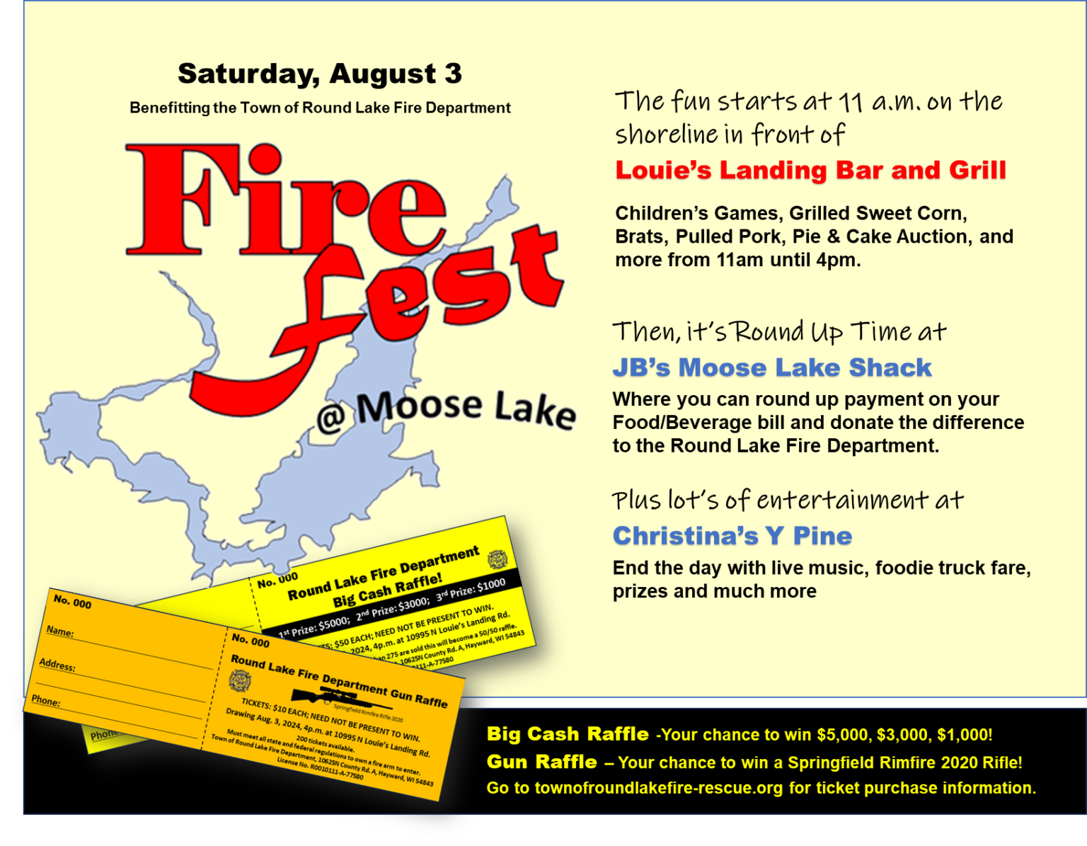 Fire Fest Saturday August 3, 2024 Town of Round Lake The Heart of